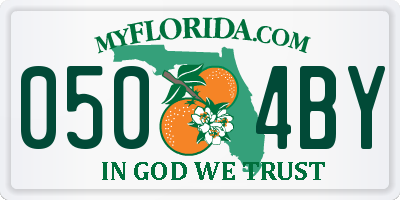 FL license plate 0504BY