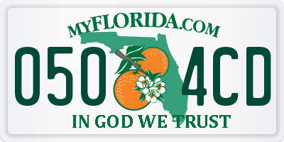 FL license plate 0504CD