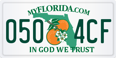FL license plate 0504CF