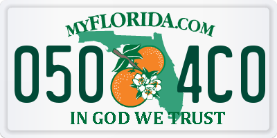 FL license plate 0504CO