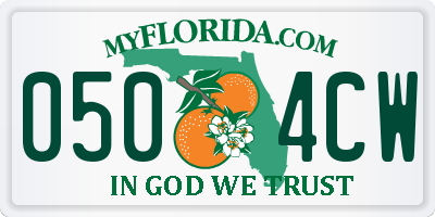 FL license plate 0504CW