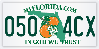 FL license plate 0504CX