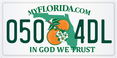 FL license plate 0504DL