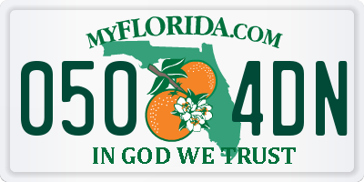 FL license plate 0504DN