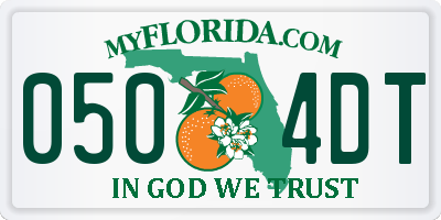 FL license plate 0504DT