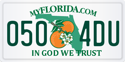 FL license plate 0504DU