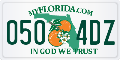FL license plate 0504DZ