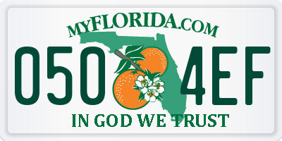 FL license plate 0504EF