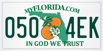 FL license plate 0504EK