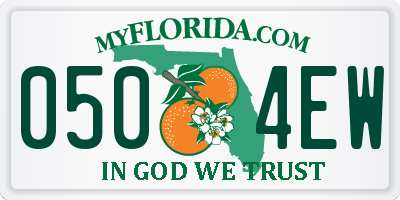 FL license plate 0504EW