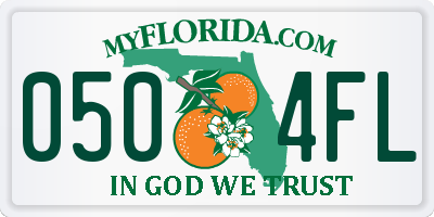 FL license plate 0504FL
