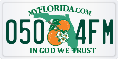 FL license plate 0504FM