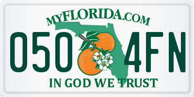 FL license plate 0504FN
