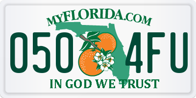 FL license plate 0504FU