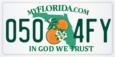 FL license plate 0504FY
