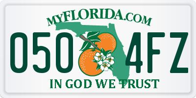 FL license plate 0504FZ