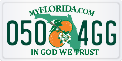 FL license plate 0504GG