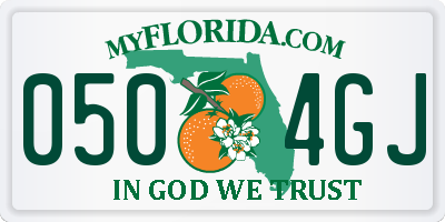 FL license plate 0504GJ
