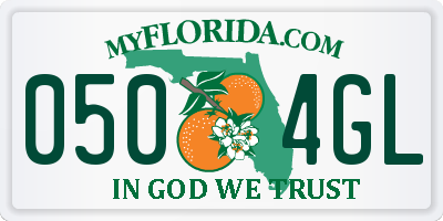 FL license plate 0504GL