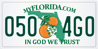 FL license plate 0504GO