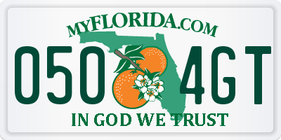 FL license plate 0504GT