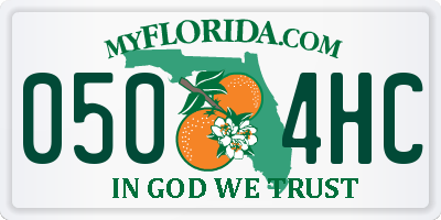 FL license plate 0504HC