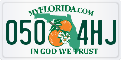 FL license plate 0504HJ
