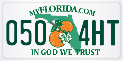 FL license plate 0504HT