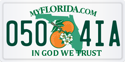 FL license plate 0504IA