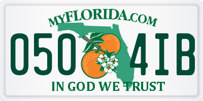 FL license plate 0504IB