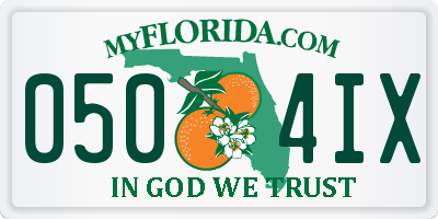 FL license plate 0504IX