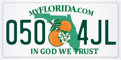 FL license plate 0504JL