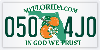 FL license plate 0504JO