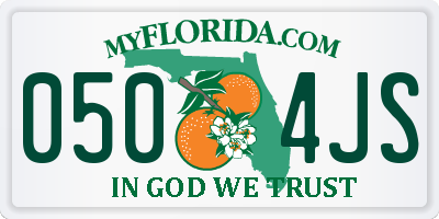 FL license plate 0504JS