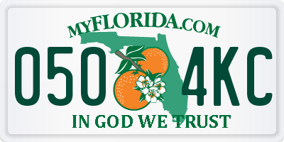 FL license plate 0504KC