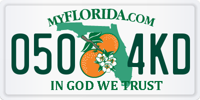 FL license plate 0504KD