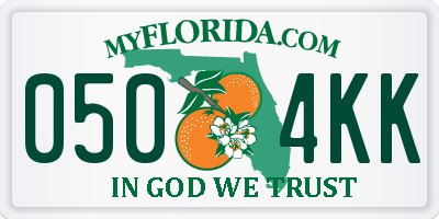 FL license plate 0504KK