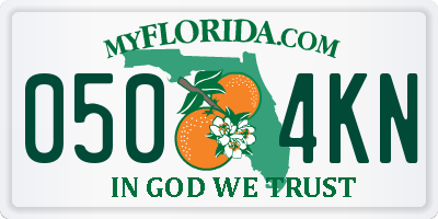 FL license plate 0504KN