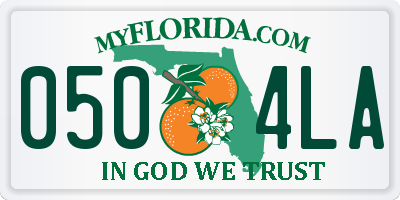 FL license plate 0504LA