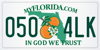 FL license plate 0504LK