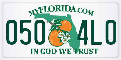 FL license plate 0504LO