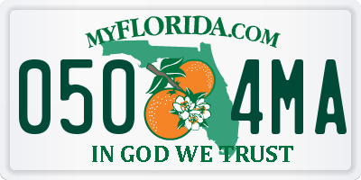 FL license plate 0504MA