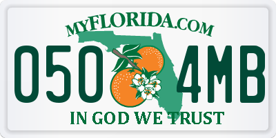 FL license plate 0504MB