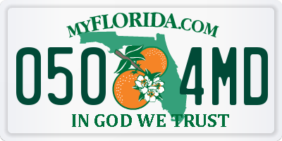 FL license plate 0504MD