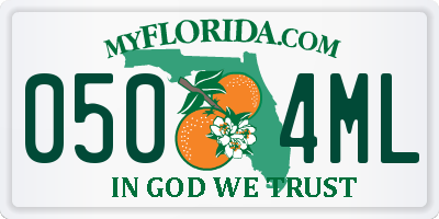 FL license plate 0504ML