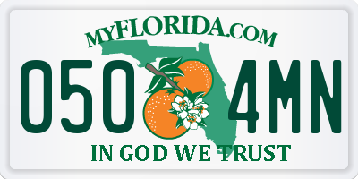 FL license plate 0504MN