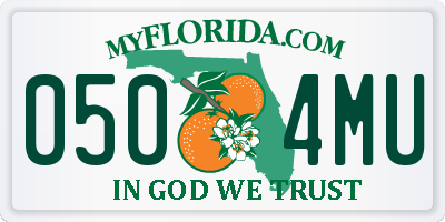 FL license plate 0504MU