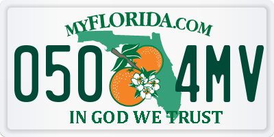 FL license plate 0504MV