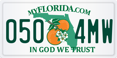 FL license plate 0504MW