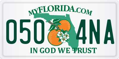 FL license plate 0504NA
